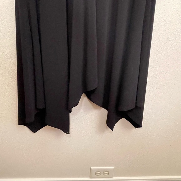 ZOE by Michael Phillips Black Handkerchief Dress With Embellished Collar - Picture 9 of 16